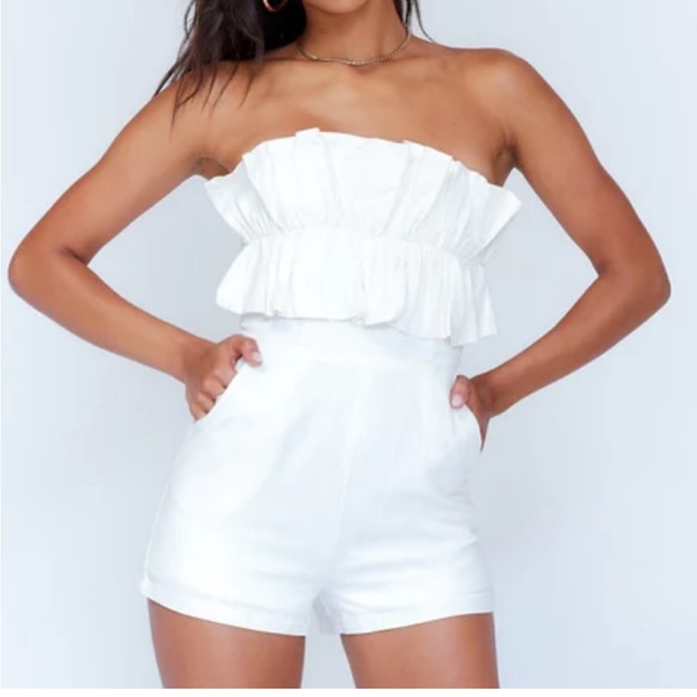 White princess polly romper